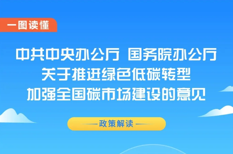一图读懂 | 《关于推进绿色低碳转型加强全国碳市场建设的意见》